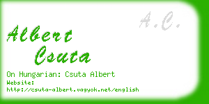 albert csuta business card